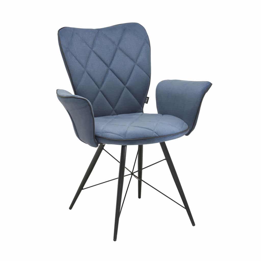 XXXLutz Židle S Područkami Modrá Šedá Černá Hom`in