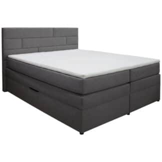 XXXLutz Postel Boxspring 180/200 Cm Textil Světle Šedá Carryhome