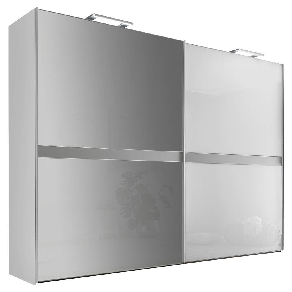 XXXLutz Skříň S Posuvnými Dveřmi Bílá Světle Šedá Moderano