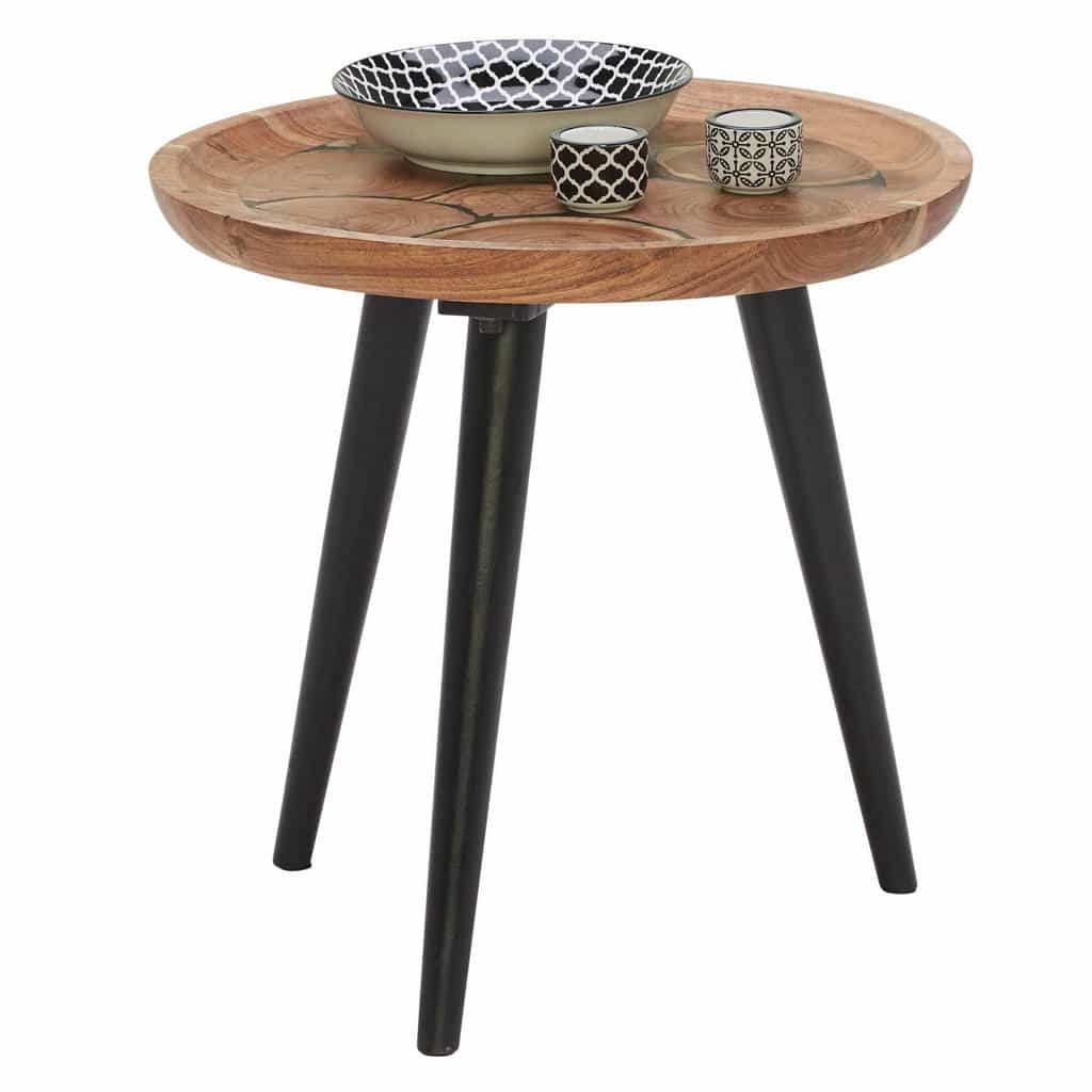 XXXLutz Odkládací Stolek Akácie Černá Barvy Akácie Ambia Home