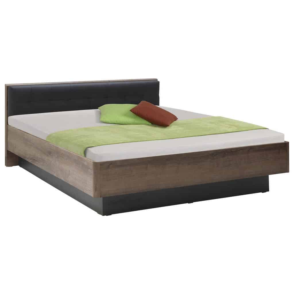 XXXLutz Postel 180/200 Cm Kompozitní Dřevo Černá Barvy Dubu Carryhome