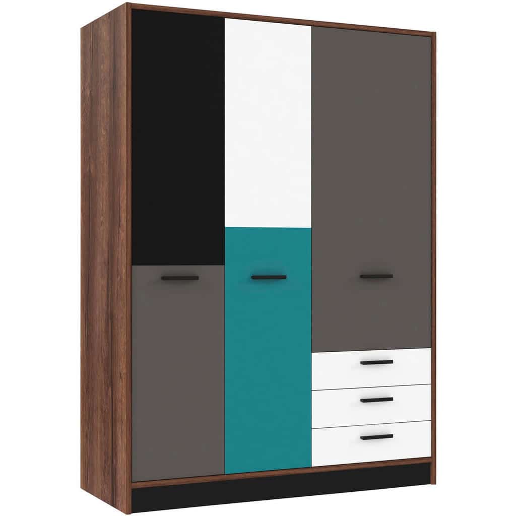 XXXLutz Skříň Šatní Šedá Zelená Černá Bílá Barvy Dubu Carryhome