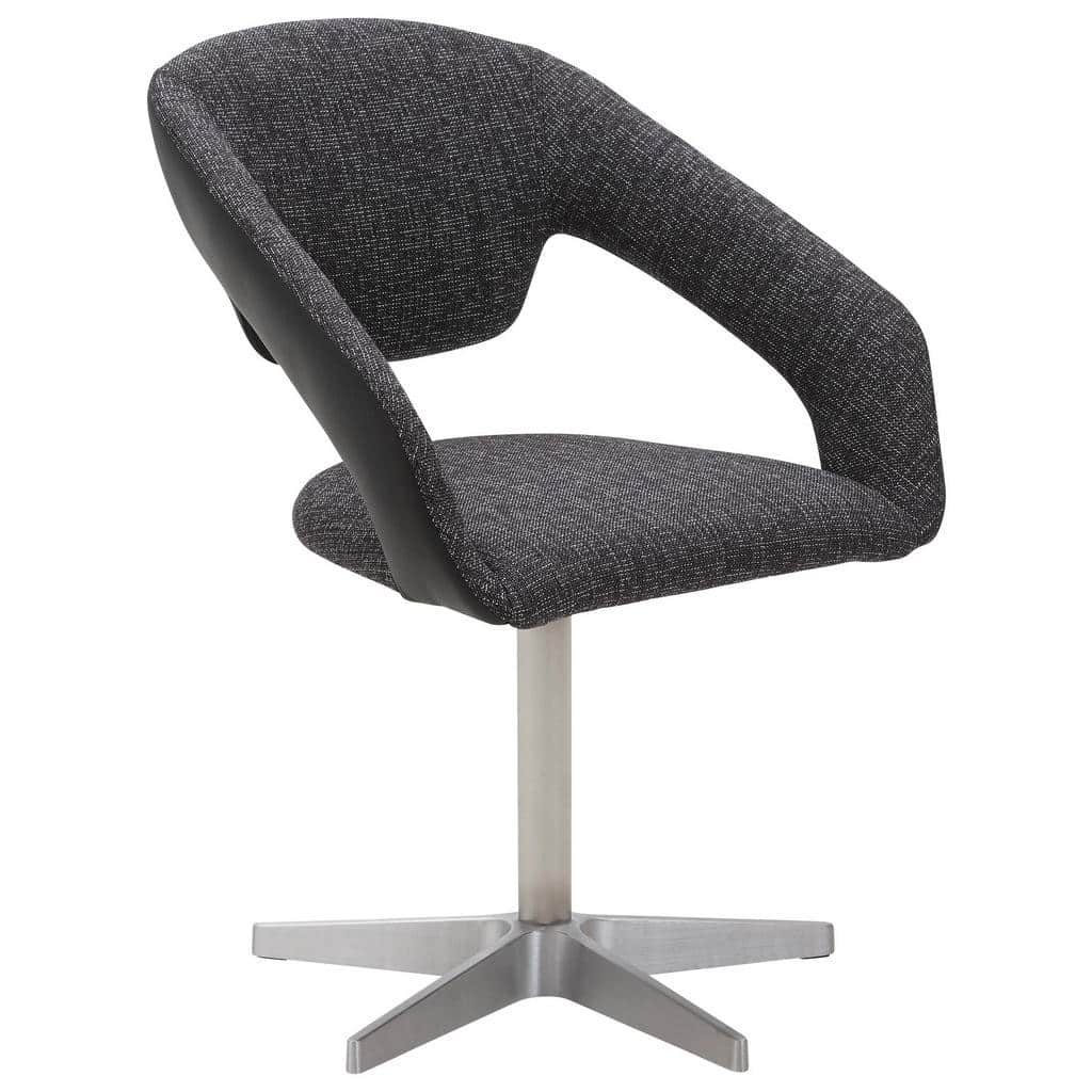 XXXLutz Židle S Područkami Antracitová Černá Barvy Nerez Oceli Dieter Knoll