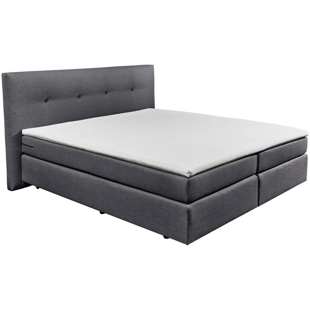 XXXLutz Postel Boxspring 180/200 Cm Textil Antracitová Carryhome