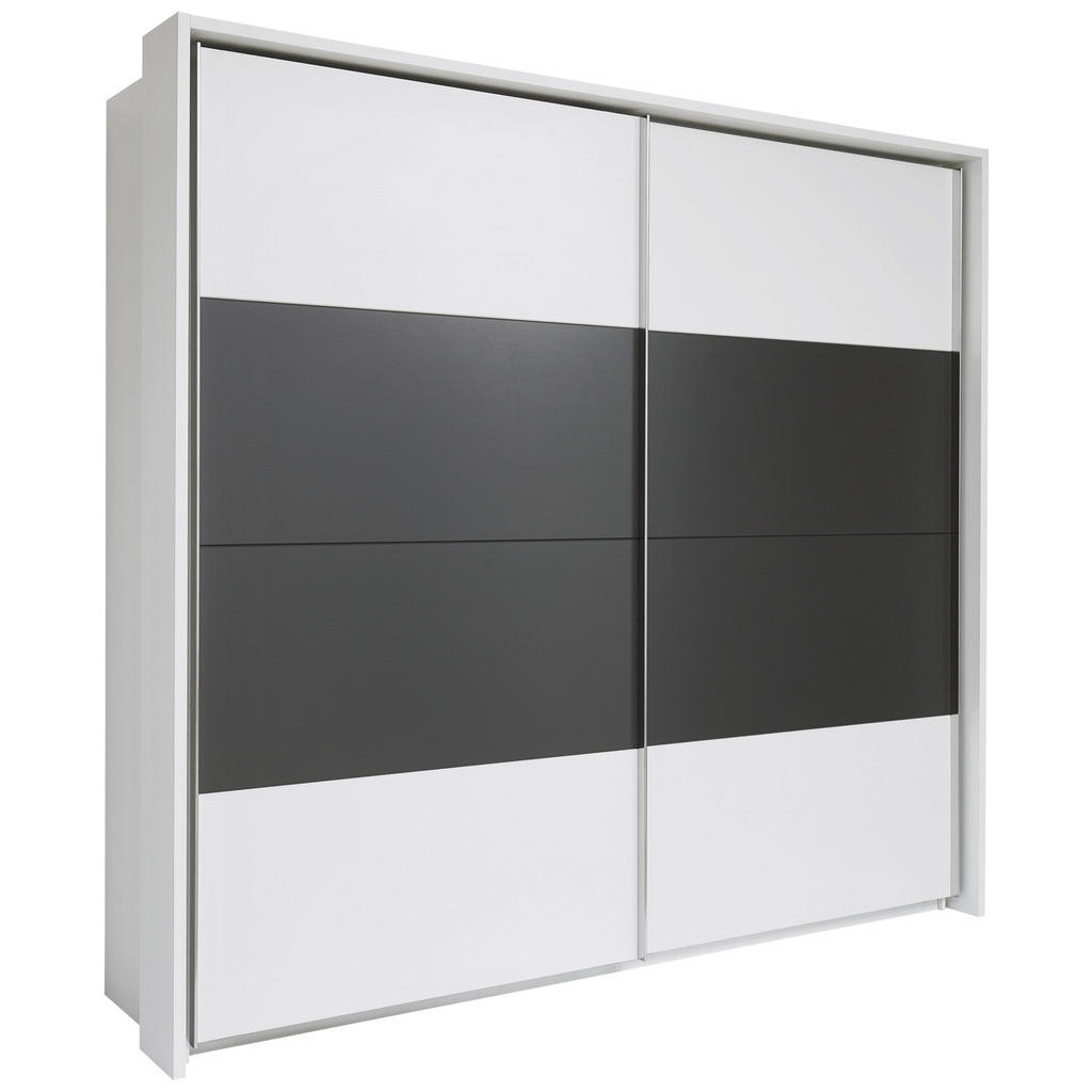 XXXLutz Skříň S Posuvnými Dveřmi Bílá Tmavě Šedá Xora