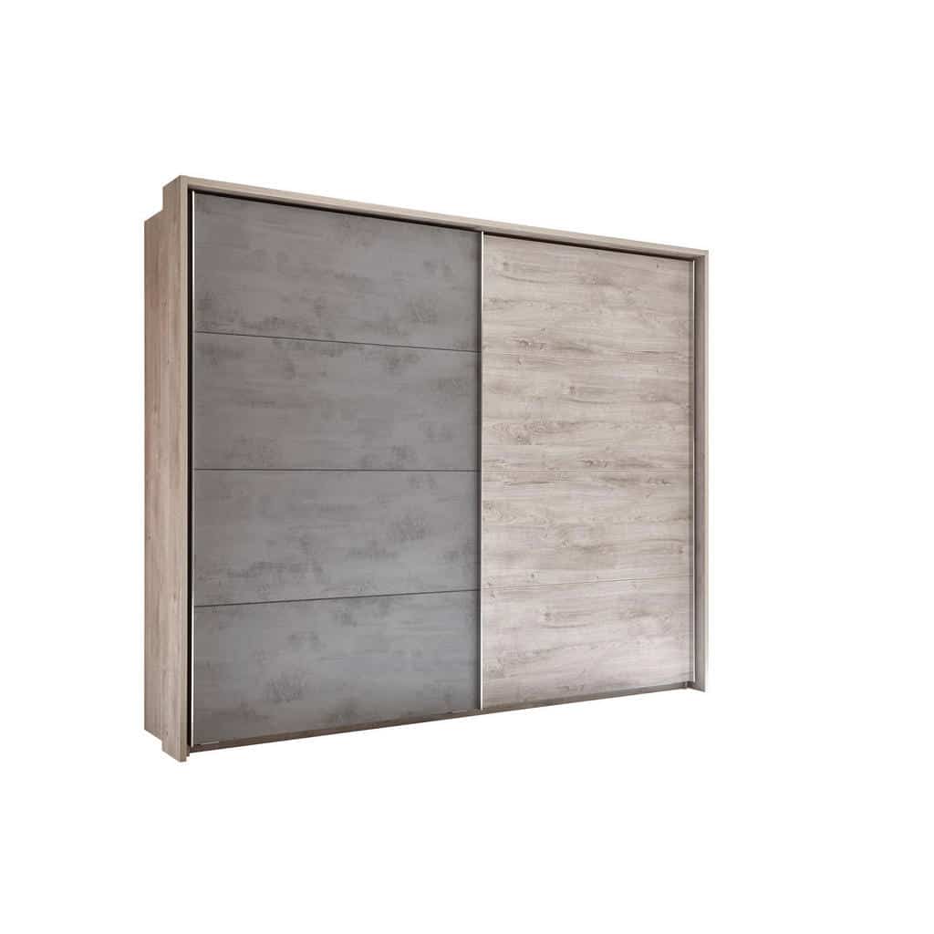 XXXLutz Skříň S Posuvnými Dveřmi Šedá Barvy Dubu Venda