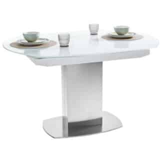 XXXLutz Jídelní Stůl Bílá Barvy Nerez Oceli Novel