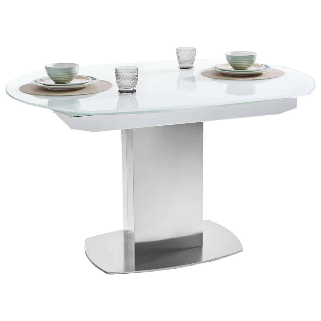 XXXLutz Jídelní Stůl Bílá Barvy Nerez Oceli Novel