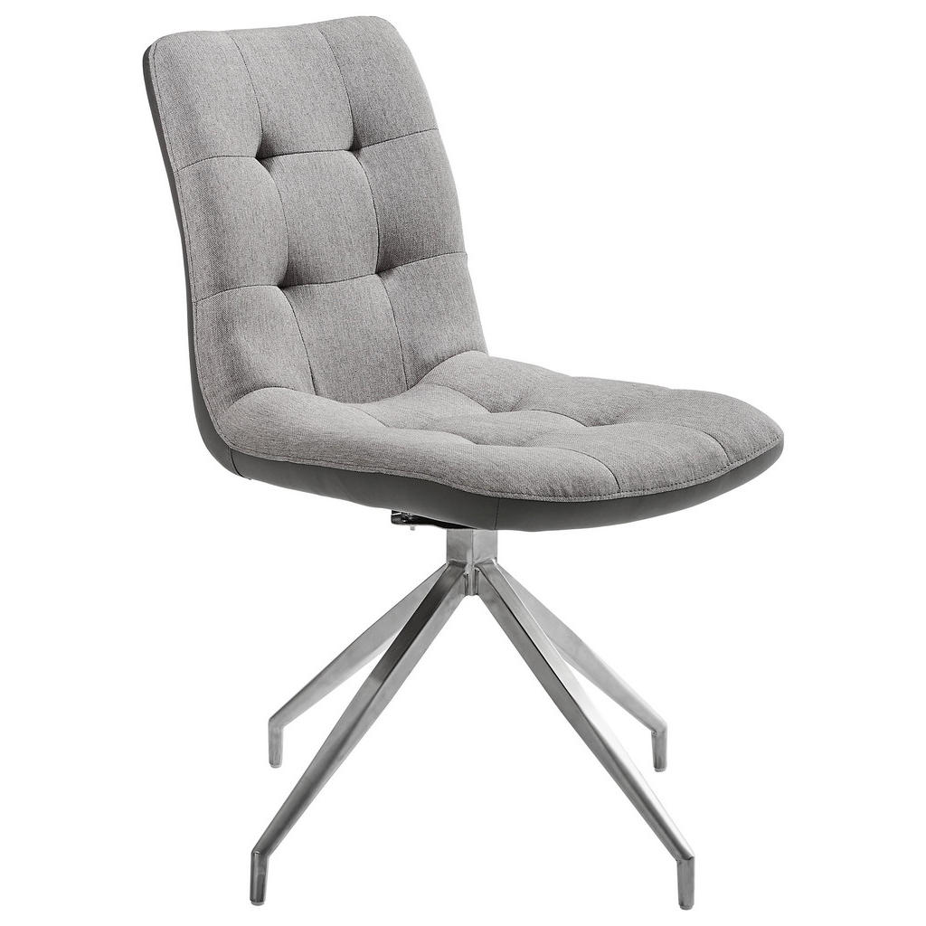 XXXLutz Židle Šedá Barvy Nerez Oceli Světle Šedá Xora