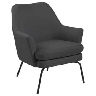 XXXLutz Křeslo Kov Textil Tmavě Šedá Ambia Home