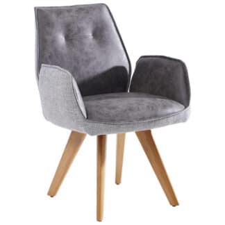 XXXLutz Židle S Područkami Šedá Barvy Dubu Venda