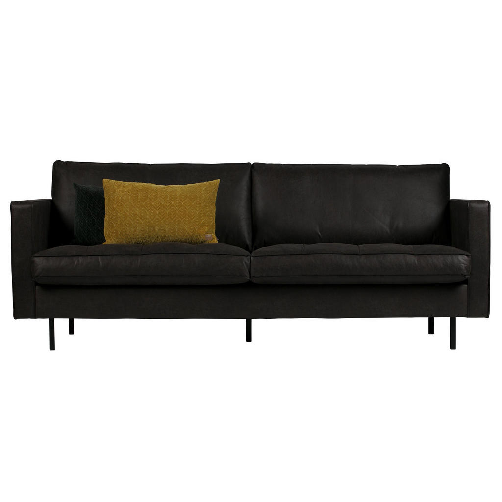 XXXLutz Dvojsedák Černá Kombinace Pravá Kůže/látka Ambia Home