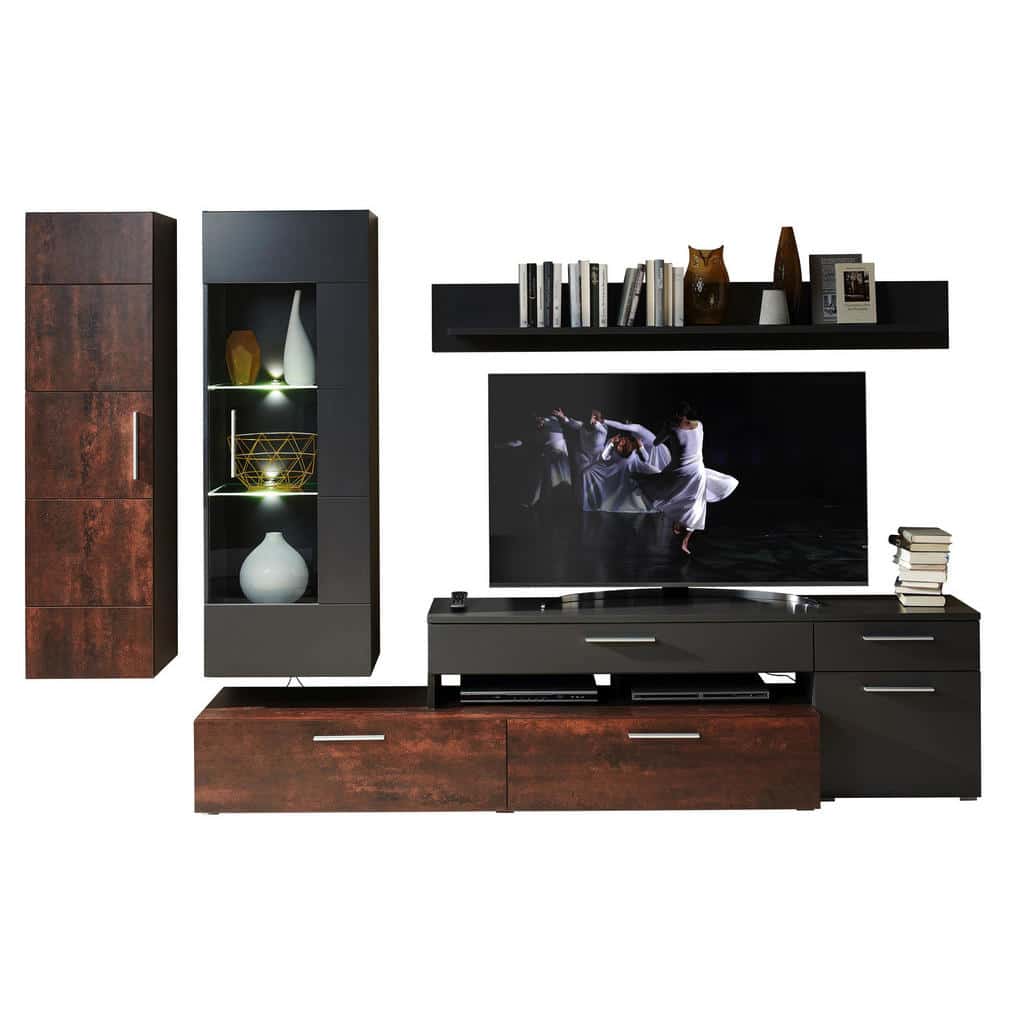 XXXLutz Obývací Stěna Barvy Grafitu Bronzová Carryhome