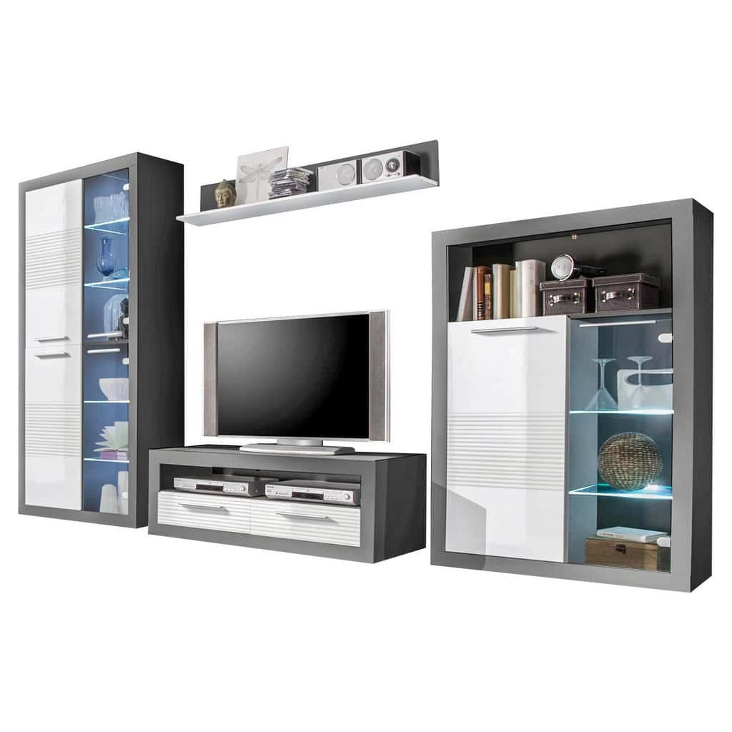 XXXLutz Obývací Stěna Šedá Bílá Xora