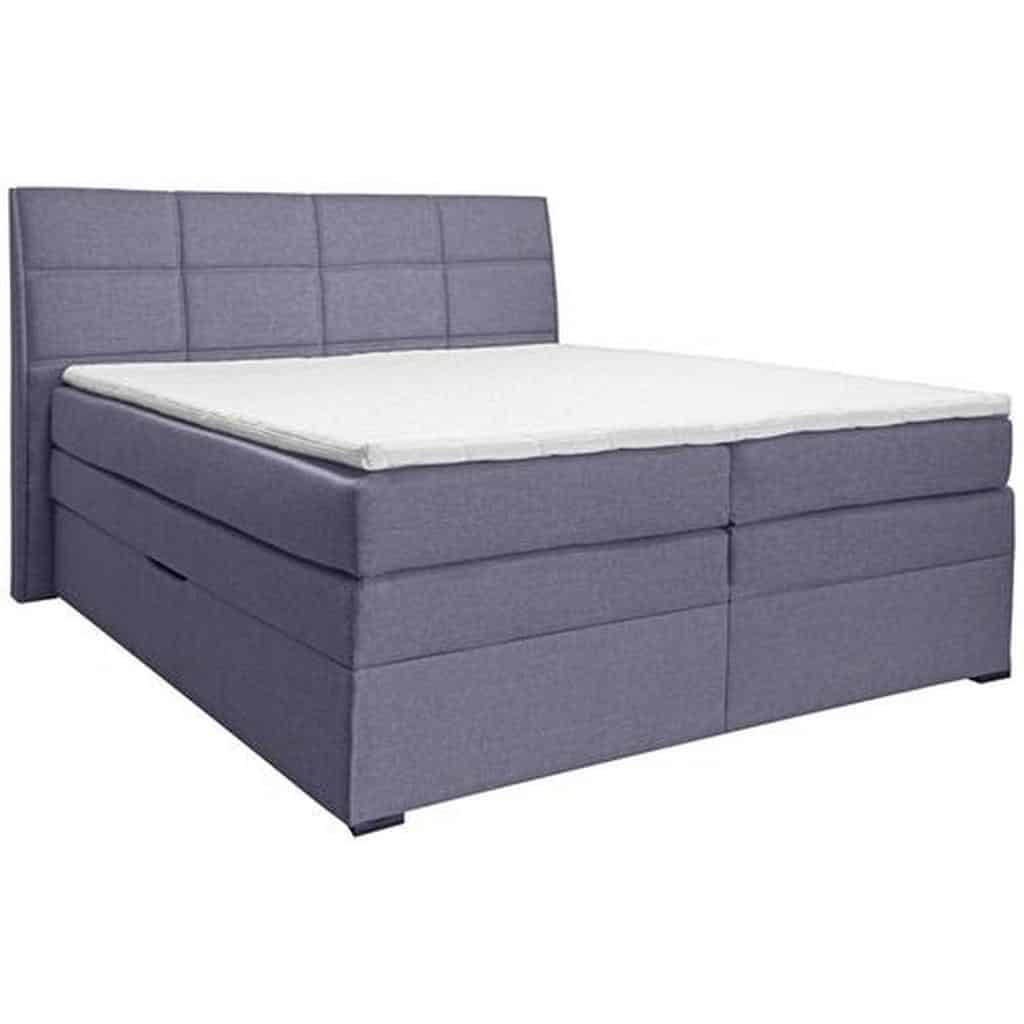 XXXLutz Postel Boxspring 160/200 Cm Textil Světle Šedá Carryhome