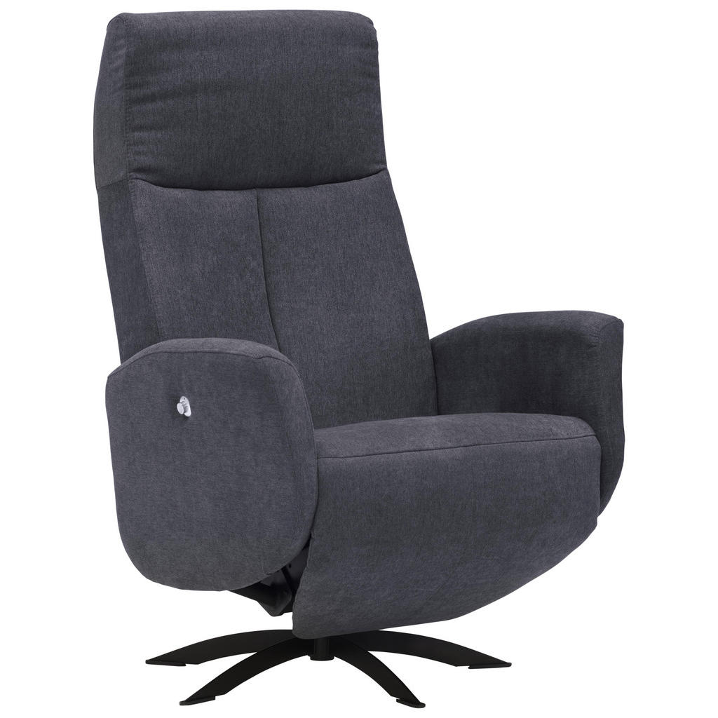 XXXLutz Relaxační Křeslo Textil Antracitová Welnova