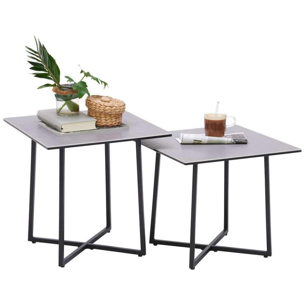 XXXLutz Sada Konferenčních Stolů Černá Světle Šedá Hom`in