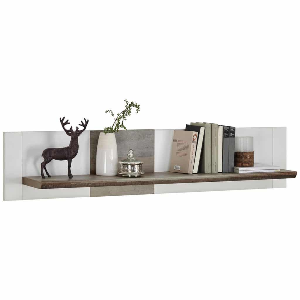 XXXLutz Nástěnná Police Hnědá Bílá Carryhome