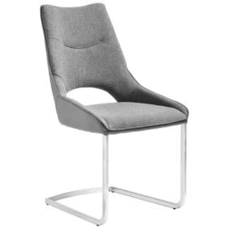 XXXLutz Pohupovací Židle Šedá Barvy Nerez Oceli Novel