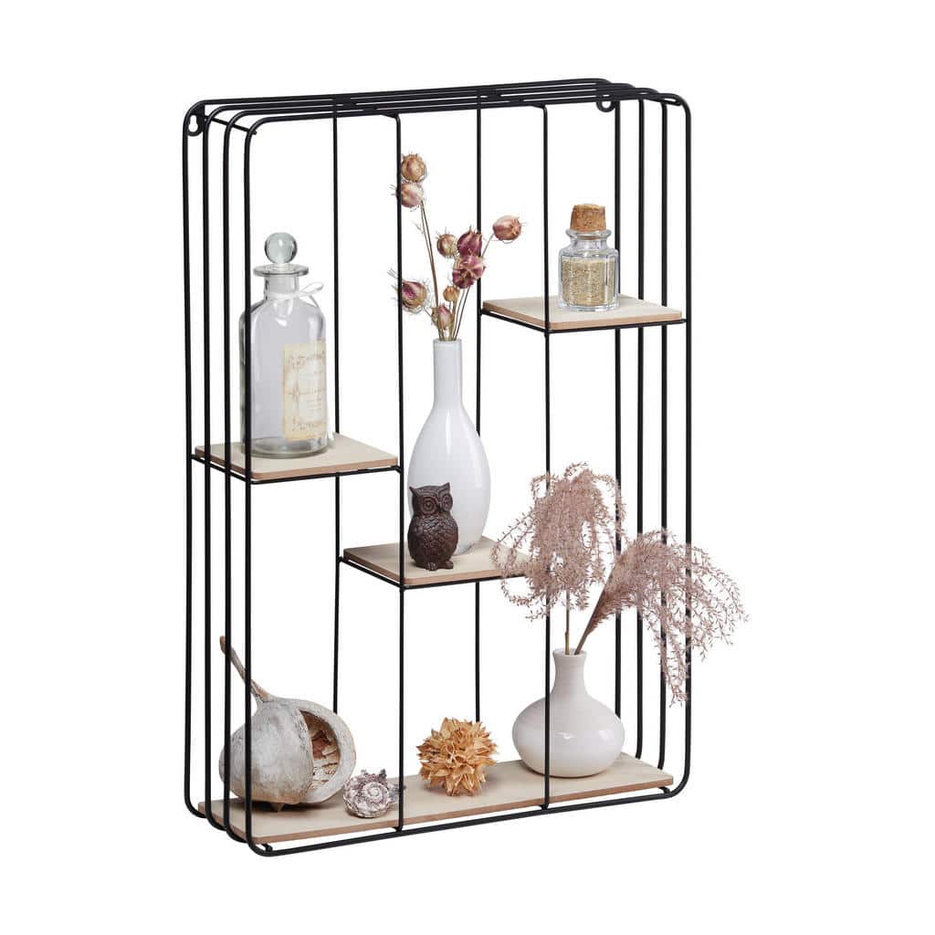 XXXLutz Nástěnný Regál Černá Světle Hnědá Landscape