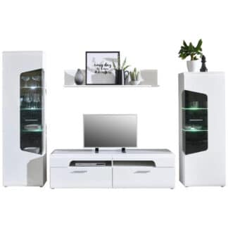 XXXLutz Obývací Stěna Bílá Barvy Dubu Hom`in