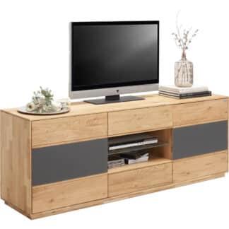 XXXLutz Komoda Lowboard Antracitová Barvy Dubu Valnatura