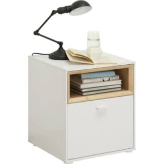 XXXLutz Noční Stolek Bílá Barvy Dubu Hom`in