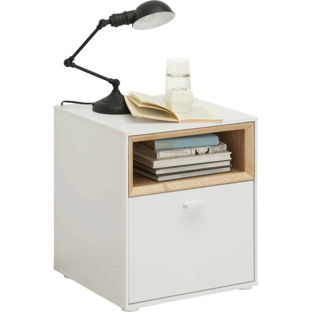 XXXLutz Noční Stolek Bílá Barvy Dubu Hom`in