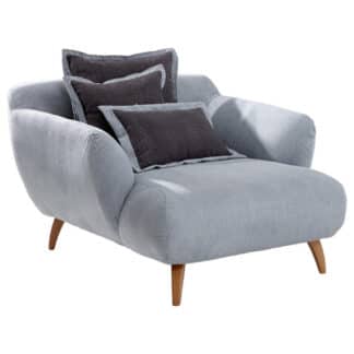 XXXLutz Velké Křeslo Textil Světle Modrá Tmavě Šedá Carryhome