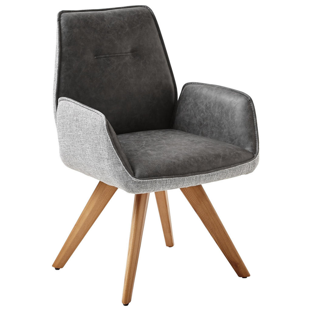 XXXLutz Židle S Područkami Šedá Venda