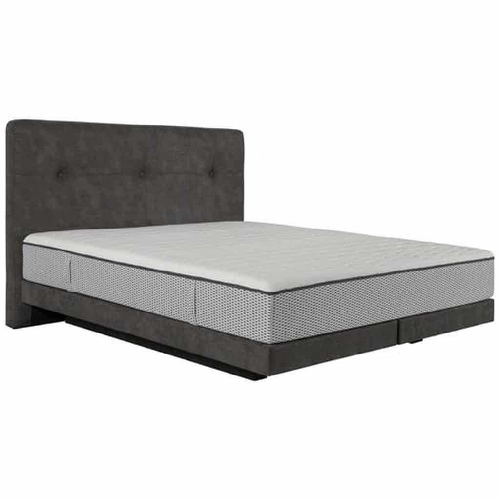XXXLutz Postel Boxspring 180/200 Cm Textil Šedá Welnova