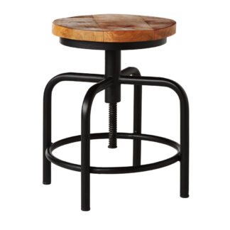 XXXLutz Taburet Mangové Dřevo Přírodní Barvy Černá Ambia Home