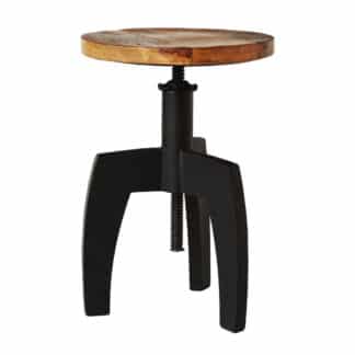 XXXLutz Taburet Mangové Dřevo Přírodní Barvy Černá Ambia Home