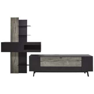 XXXLutz Obývací Stěna Antracitová Šedá Barvy Dubu Dieter Knoll