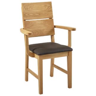 XXXLutz Židle S Područkami Tmavě Hnědá Linea Natura