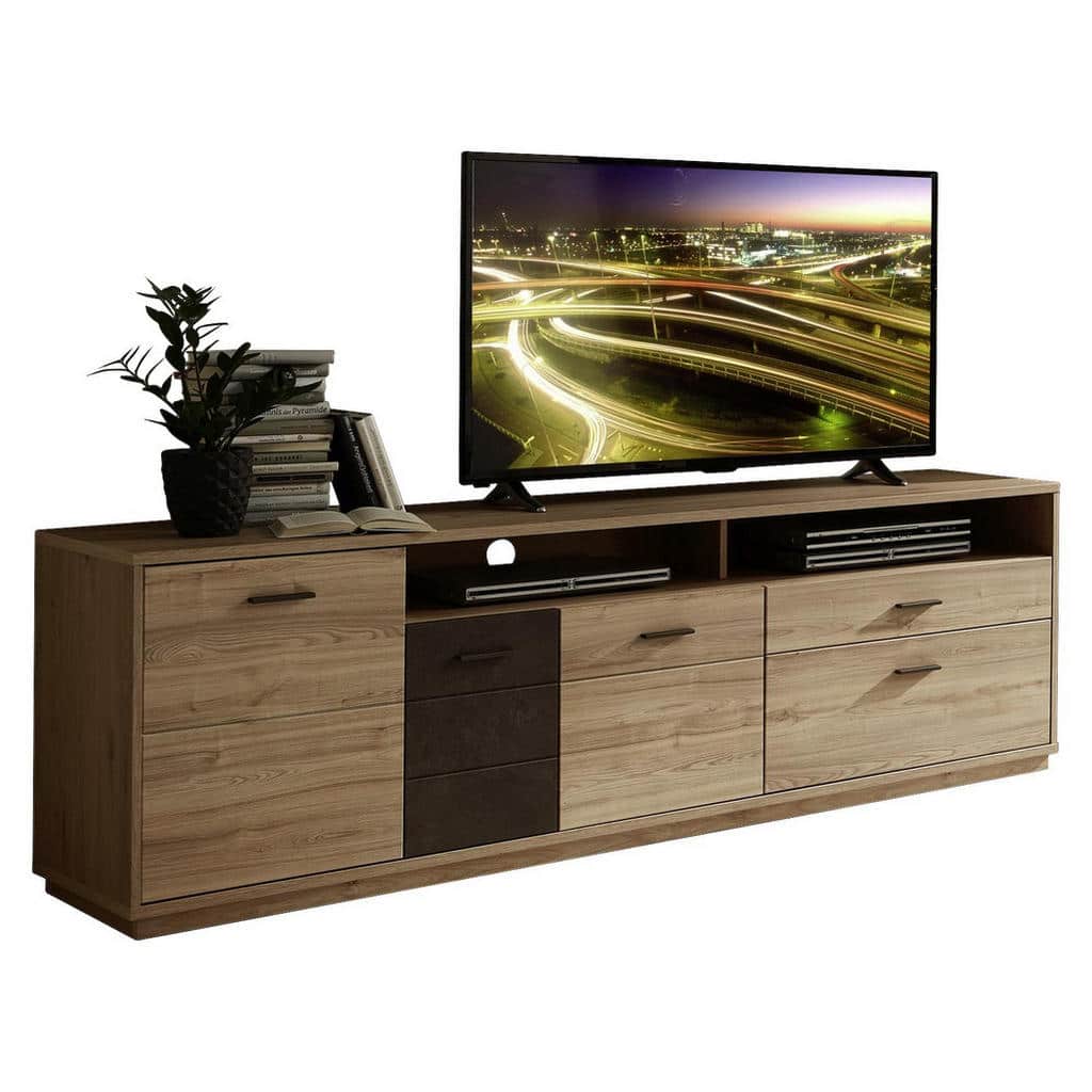 XXXLutz Komoda Lowboard Šedá Barvy Dubu Stylife