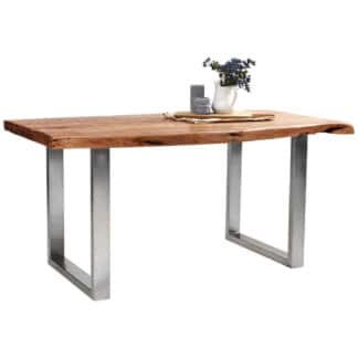 XXXLutz Jídelní Stůl Masivní Akácie Barvy Akácie Barvy Nerez Oceli Landscape
