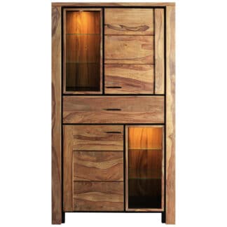 XXXLutz Vitrína Antracitová Barvy Sheesham Landscape