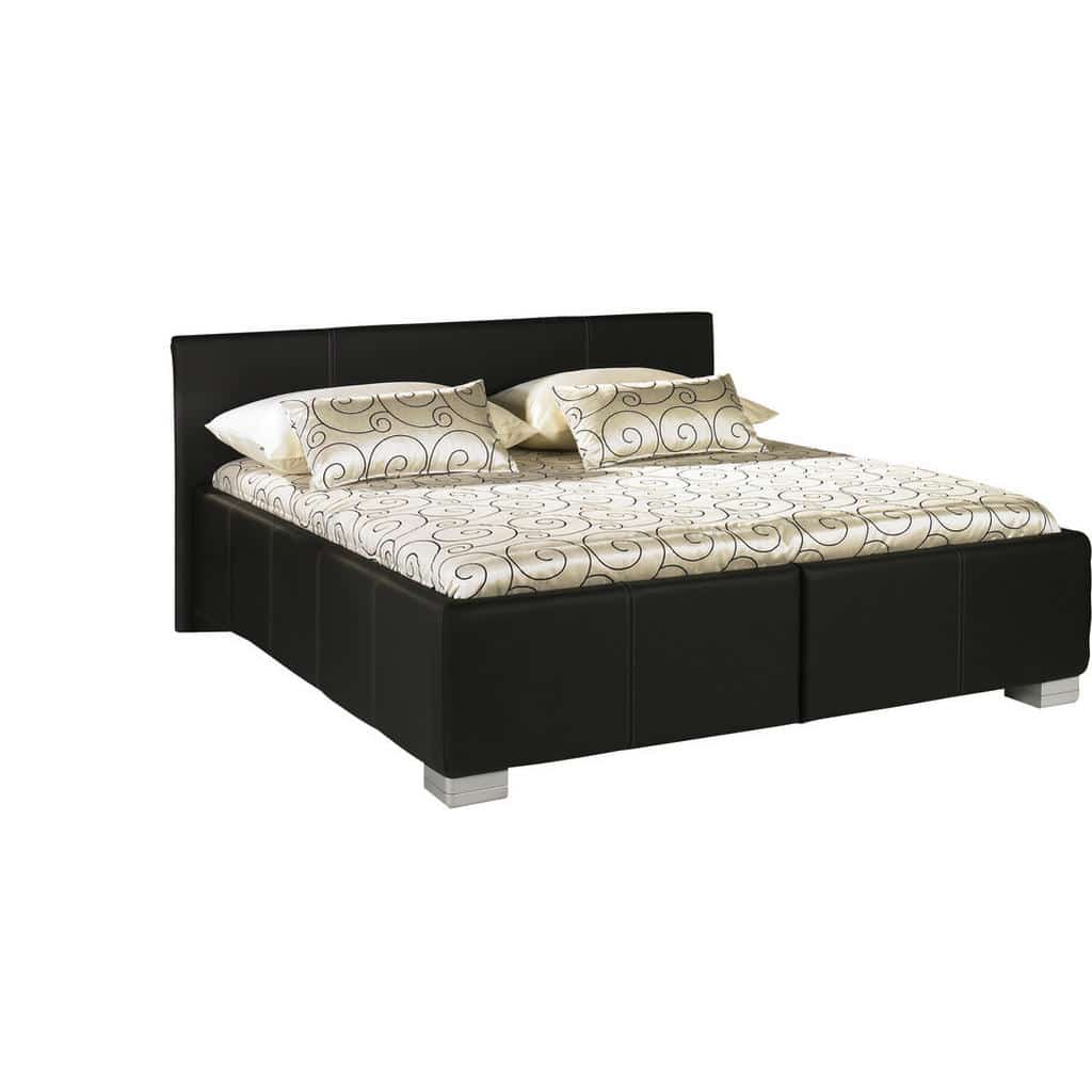 XXXLutz Čalouněná Postel 180/200 Cm Umělá Hmota Kůže Kompozitní Dřevo Černá...