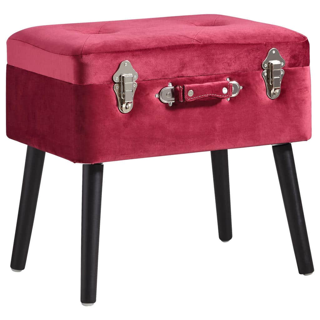 XXXLutz Taburet Borovice Černá Bordeaux Xora