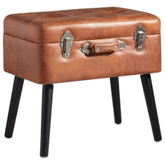 XXXLutz Taburet Borovice Hnědá Černá Xora