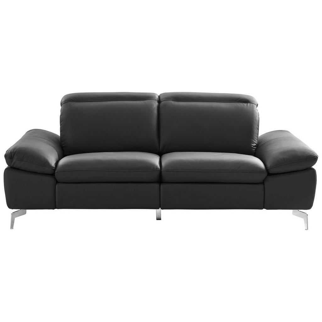 XXXLutz Dvoumístná Pohovka Kov Umělá Hmota Textil Kůže Barvy Chromu Tmavě...