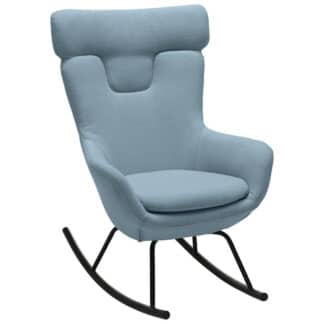 XXXLutz Houpací Židle Kov Textil Modrá Šedá Carryhome