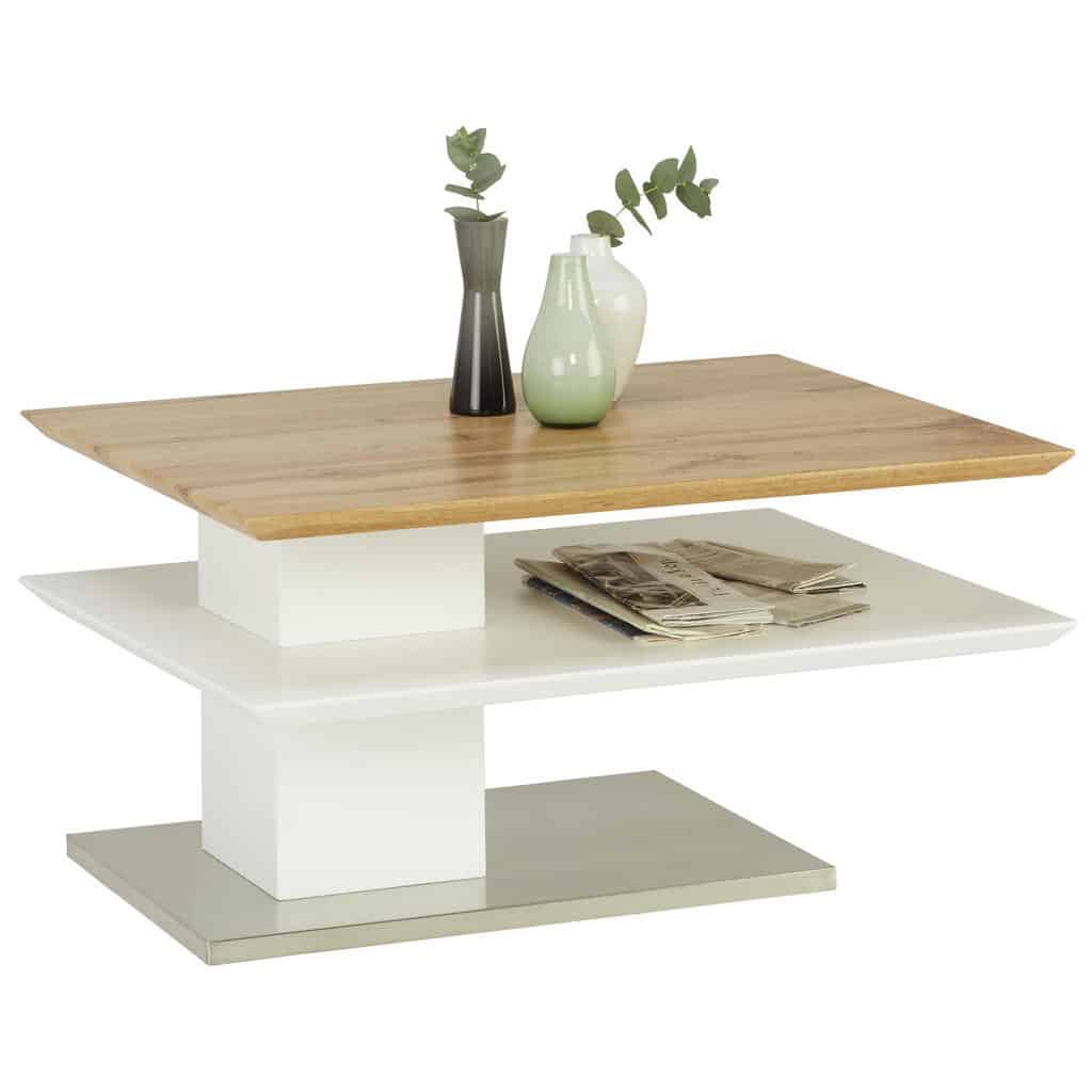 XXXLutz Konferenční Stolek Bílá Barvy Dubu Barvy Nerez Oceli Xora