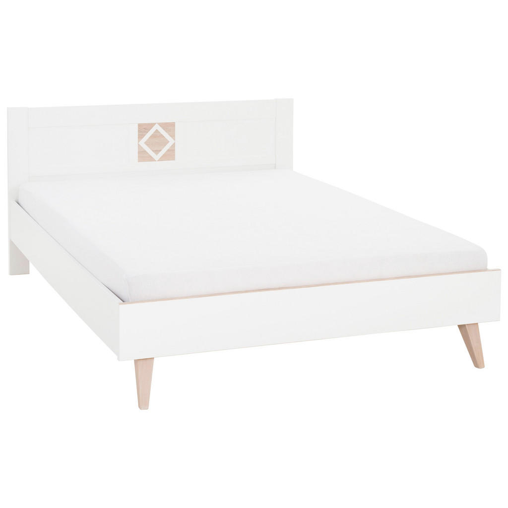 XXXLutz Postel 120/200 Cm Kompozitní Dřevo Bílá Barvy Dubu Carryhome