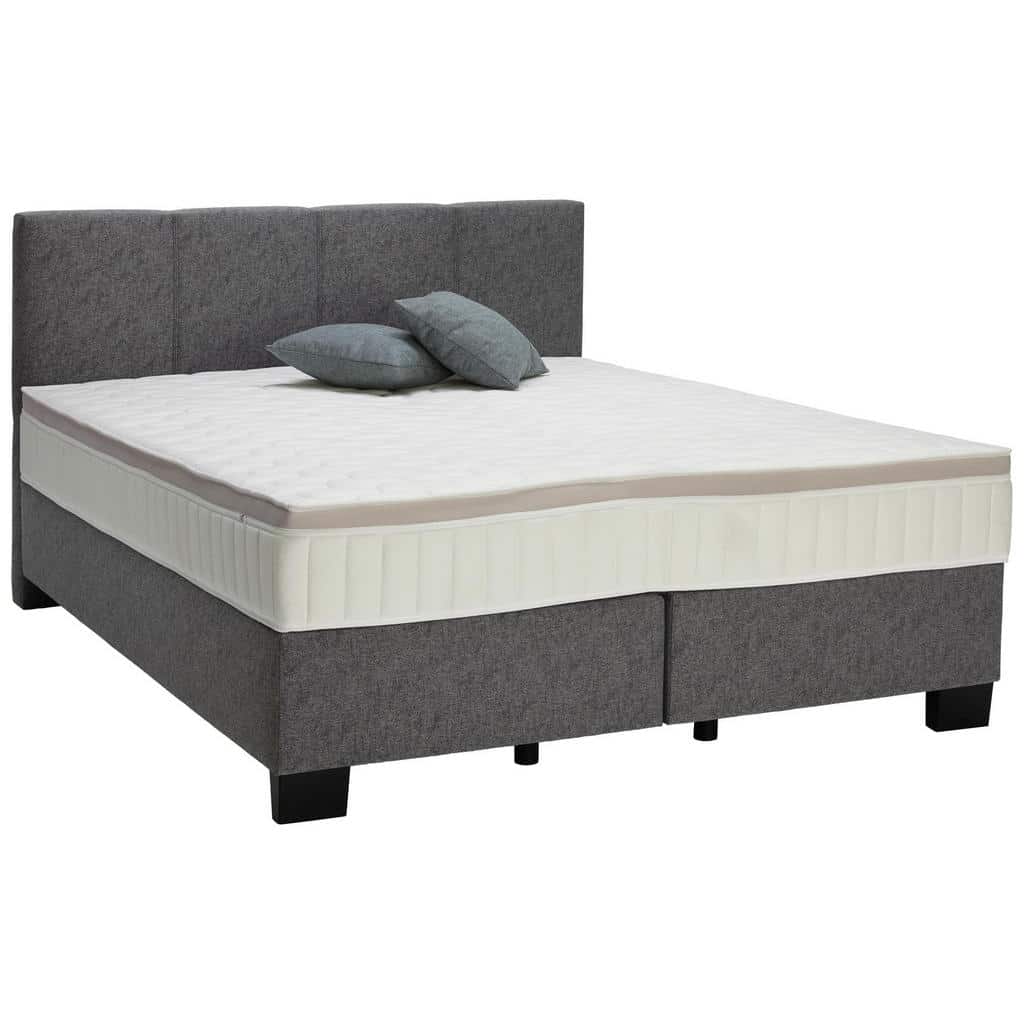 XXXLutz Postel Boxspring 160/200 Cm Textil Platinová Hom`in