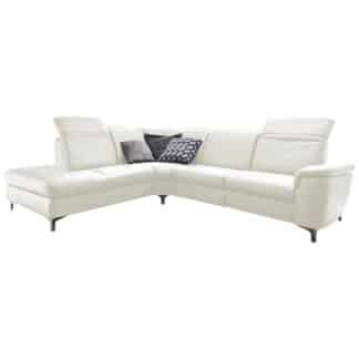 XXXLutz Sedací Souprava Kůže Bílá Cantus