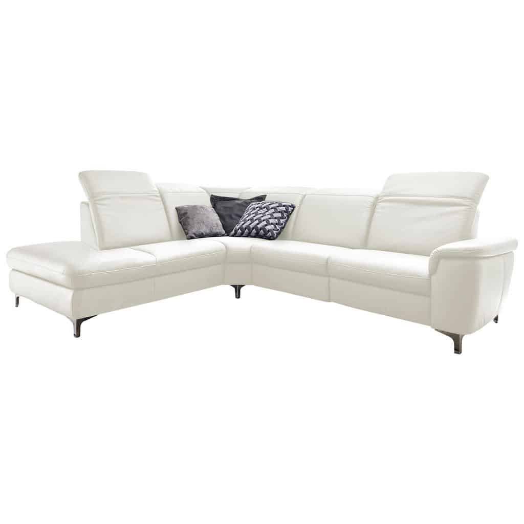 XXXLutz Sedací Souprava Kůže Bílá Cantus