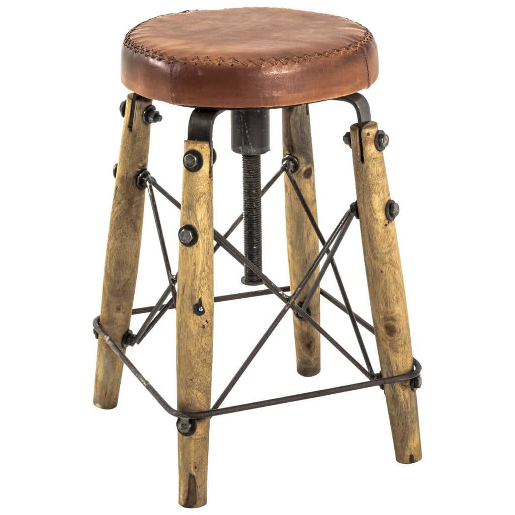 XXXLutz Taburet Mangové Dřevo Hnědá Přírodní Barvy