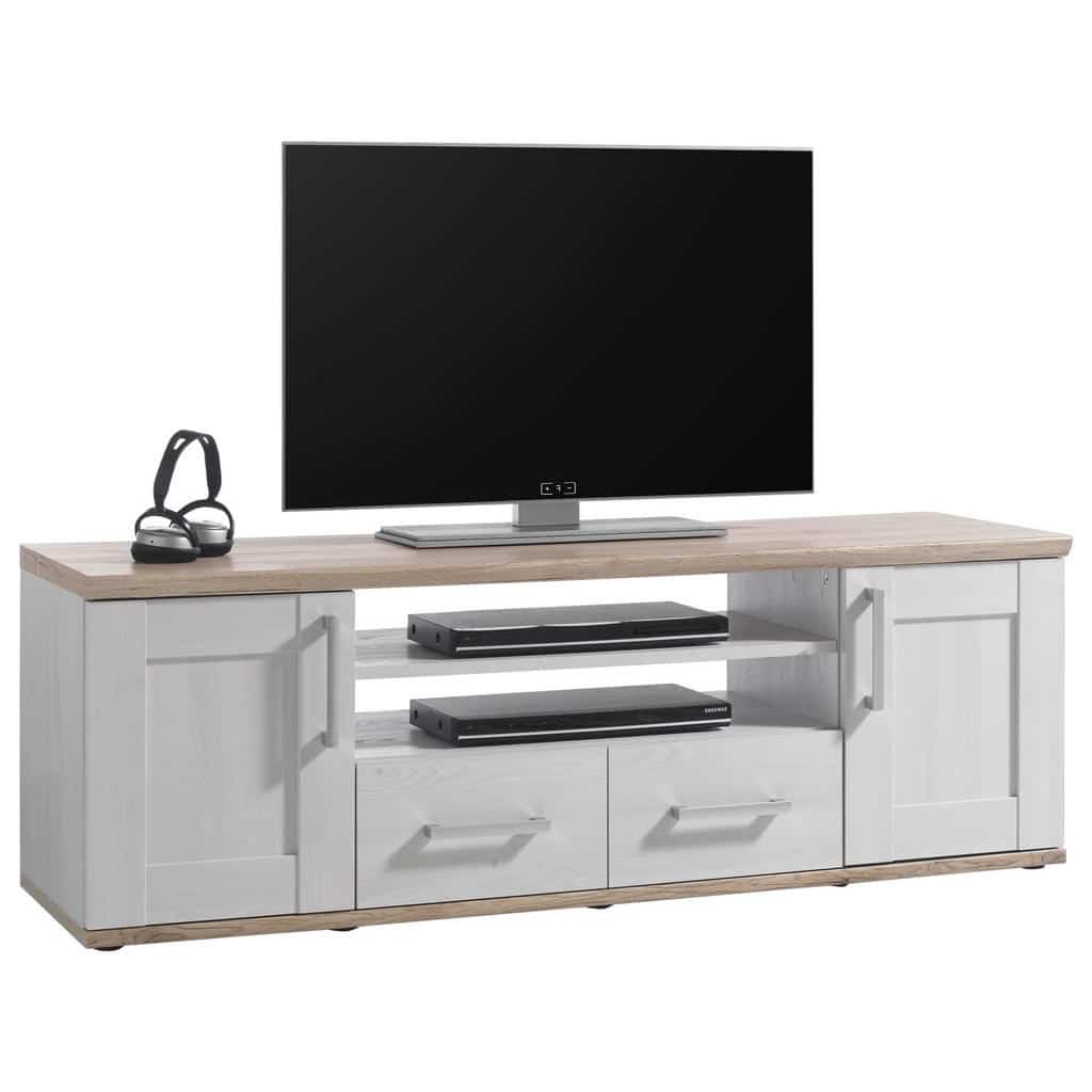 XXXLutz Komoda Lowboard Bílá Barvy Modřínu Xora